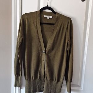 LOFT Khaki Women's Cardigan Sweater